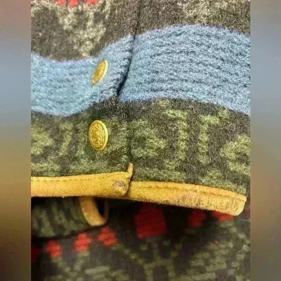 Woolrich Vintage Blanket Floral Native Print Jacket Coat Medium fits like Large - Picture 10 of 16